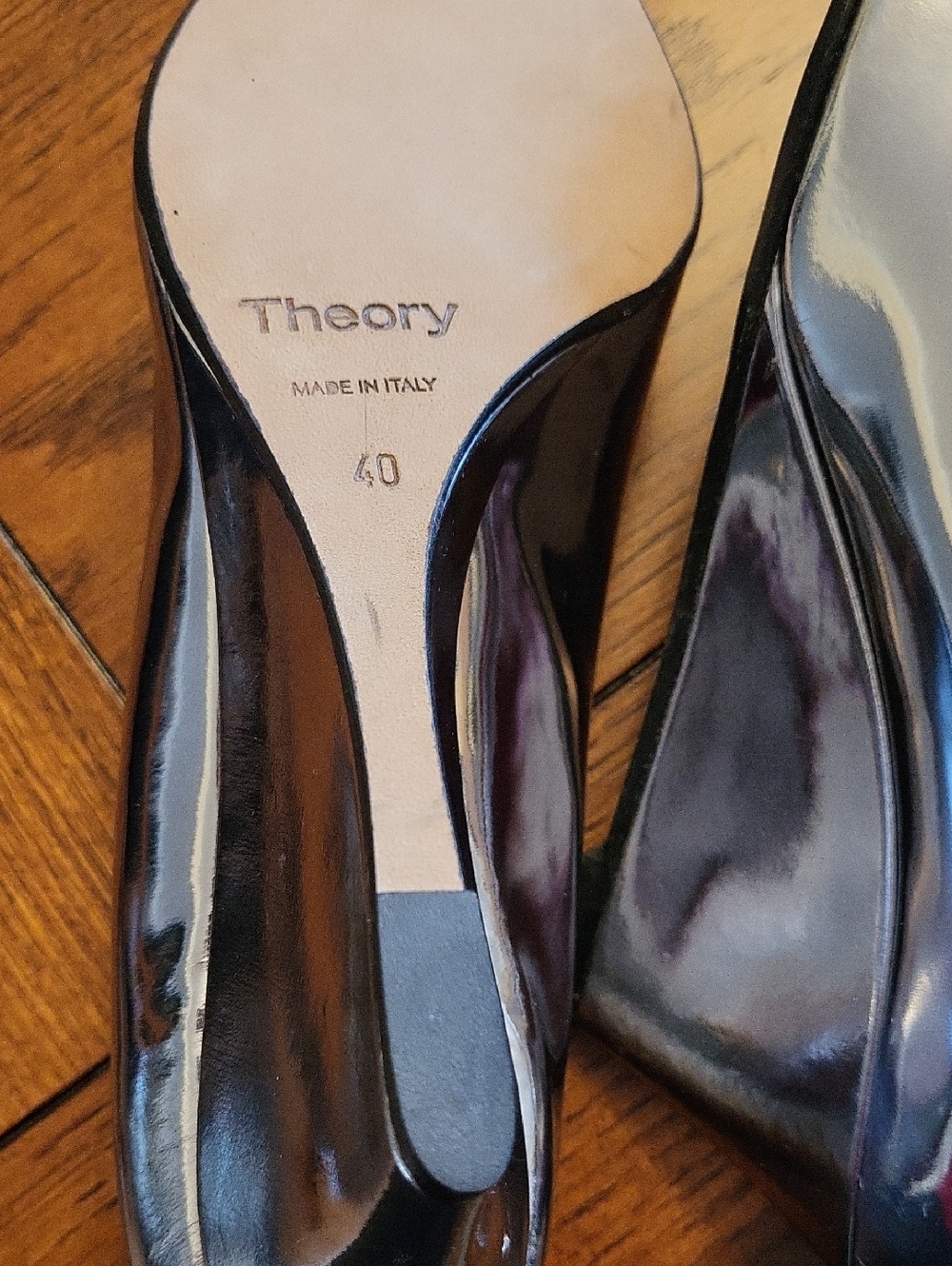 Theory Silver Metallic Wedges Shoes,made In Italy - Picture 10 of 10